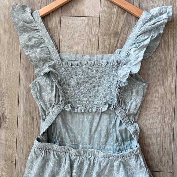 Universal Thread Floral Tiered Blue Midi Dress Womens Medium Boho Cottagecore - Picture 11 of 15